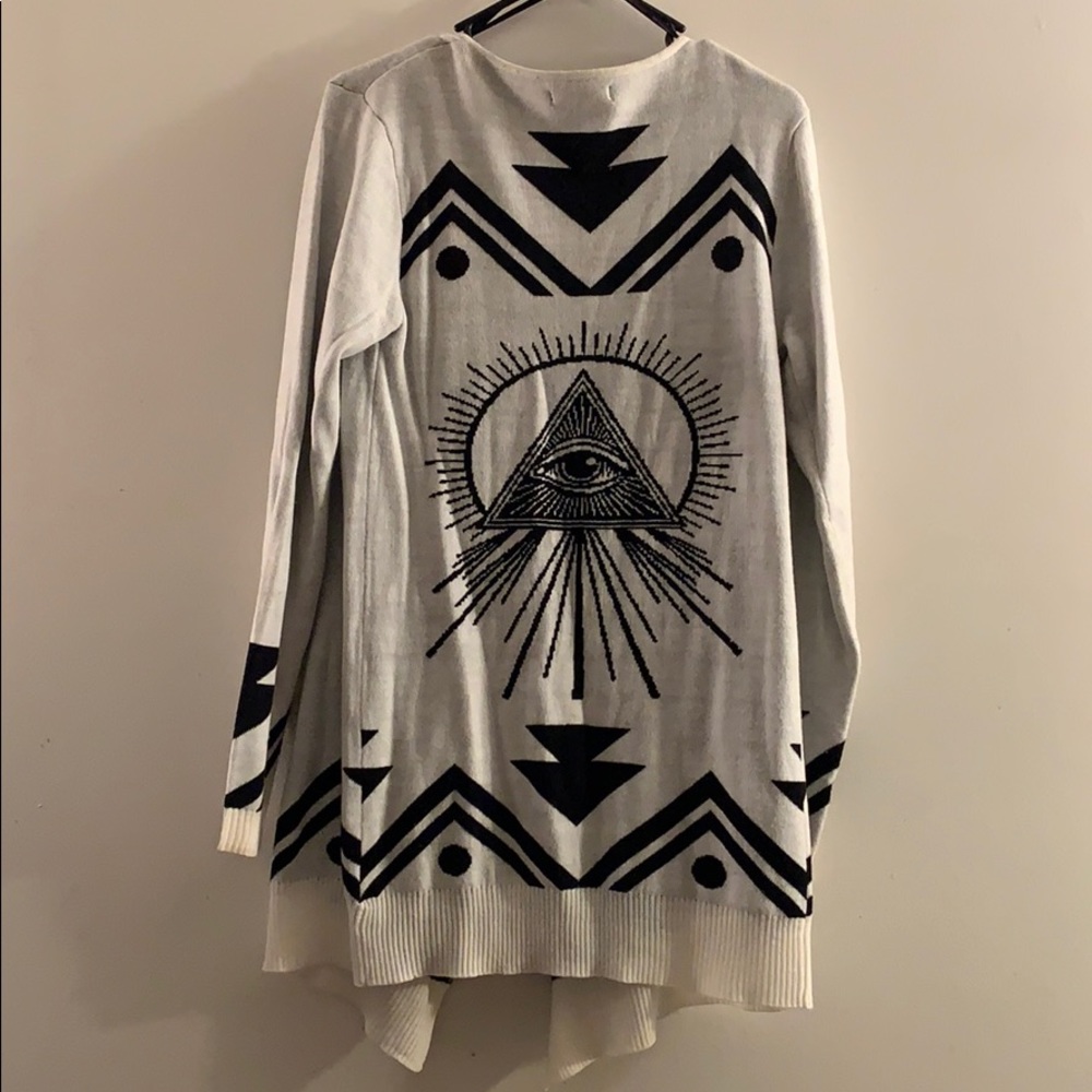 Material Girl (Macy’s). Black/ White Cardigan. MED